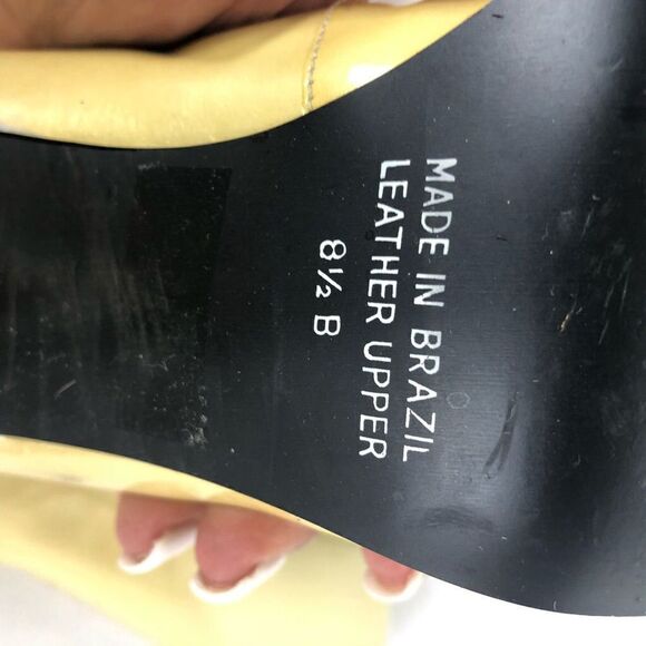 Précis heels yellow leather size 8.5B 10-35 - Picture 9 of 11